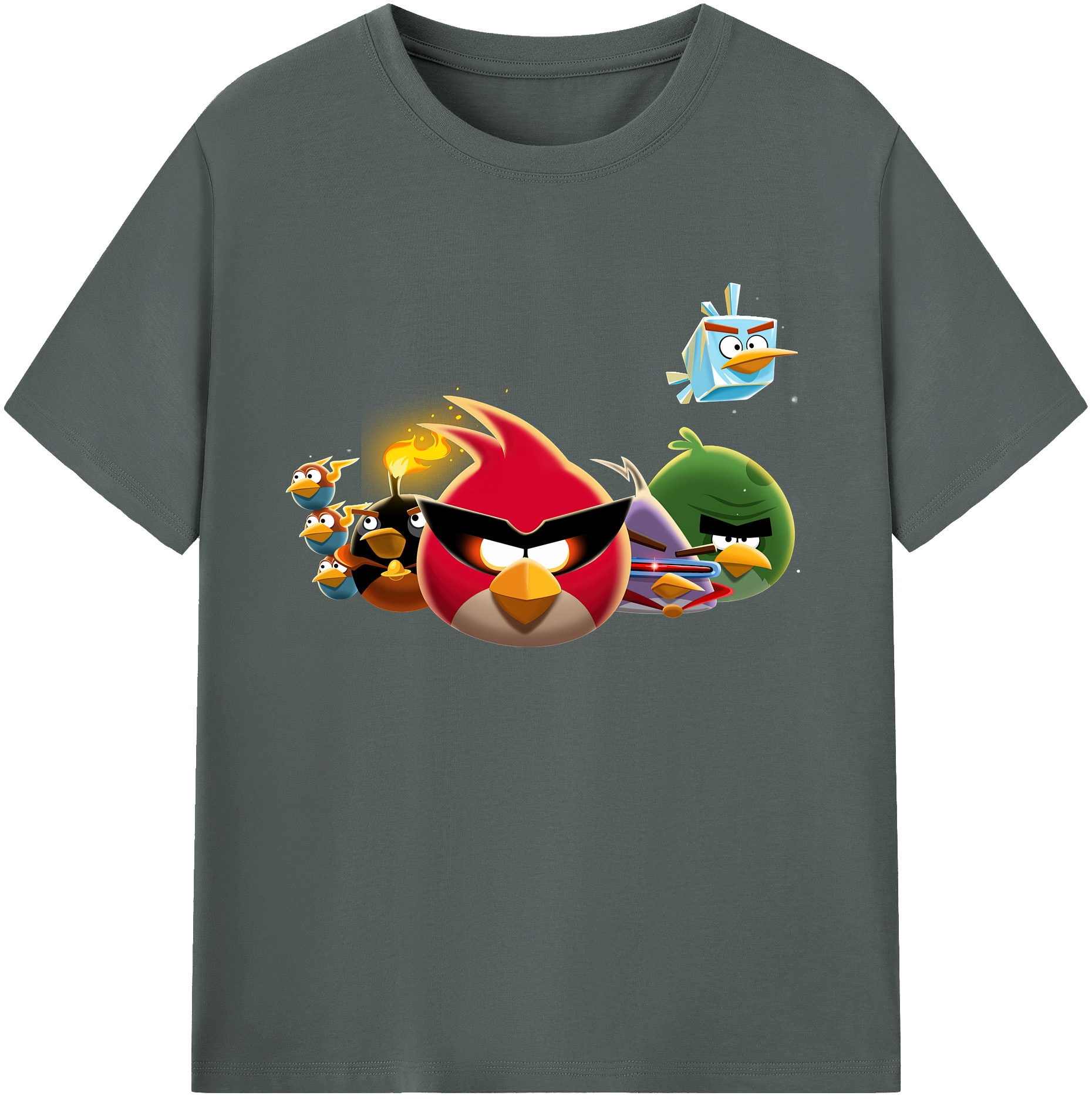 （画像用） Angry Birds アングリーバード 綿100％ メンズ半袖Tシャツ｜肌触りやわらか＆通気性